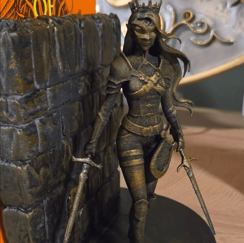 Cauldron born Fae Bookends – 3D Printed Shelf Art (Painted or Unpainted) - SmutStax