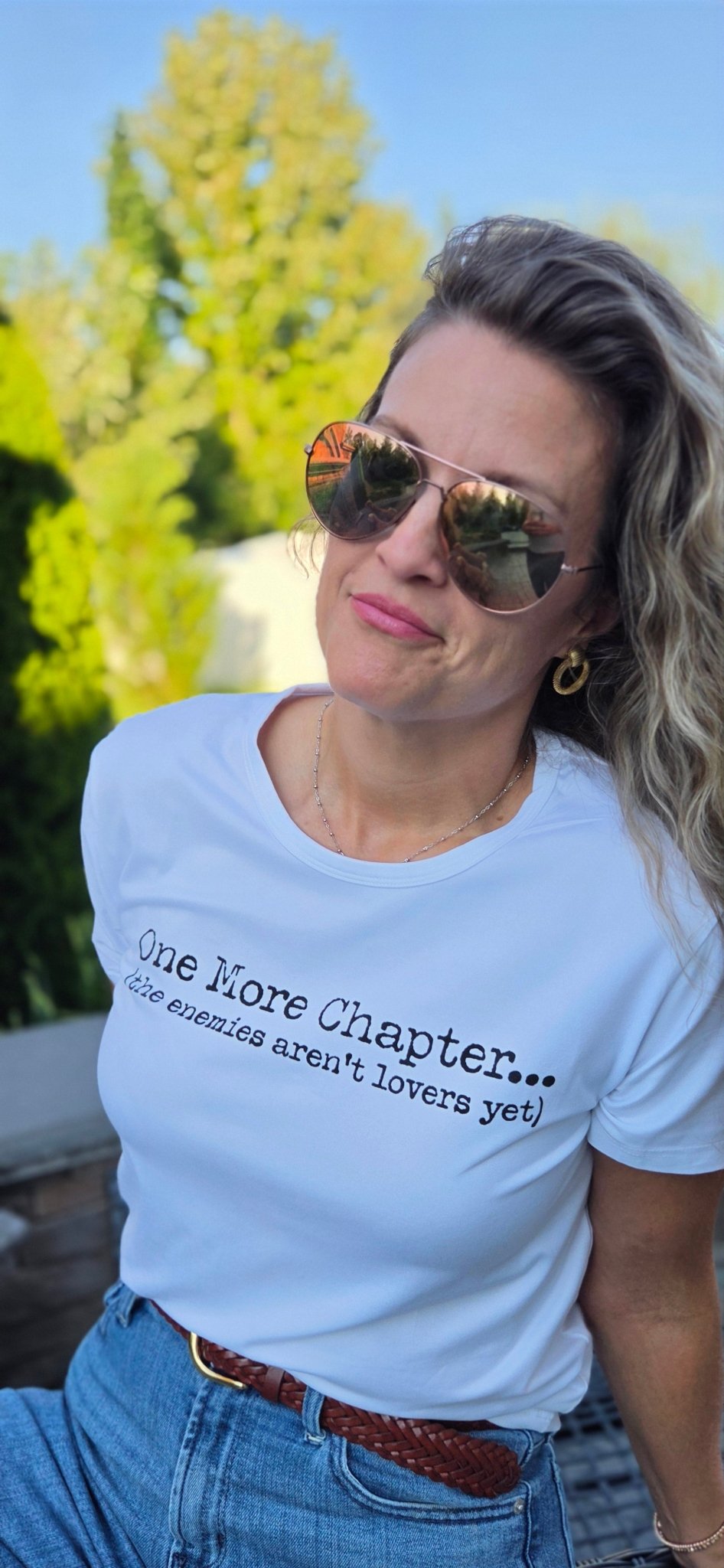 "One More Chapter... The Enemies Aren't Lovers Yet" Type Style Graphic Tee - SmutStax