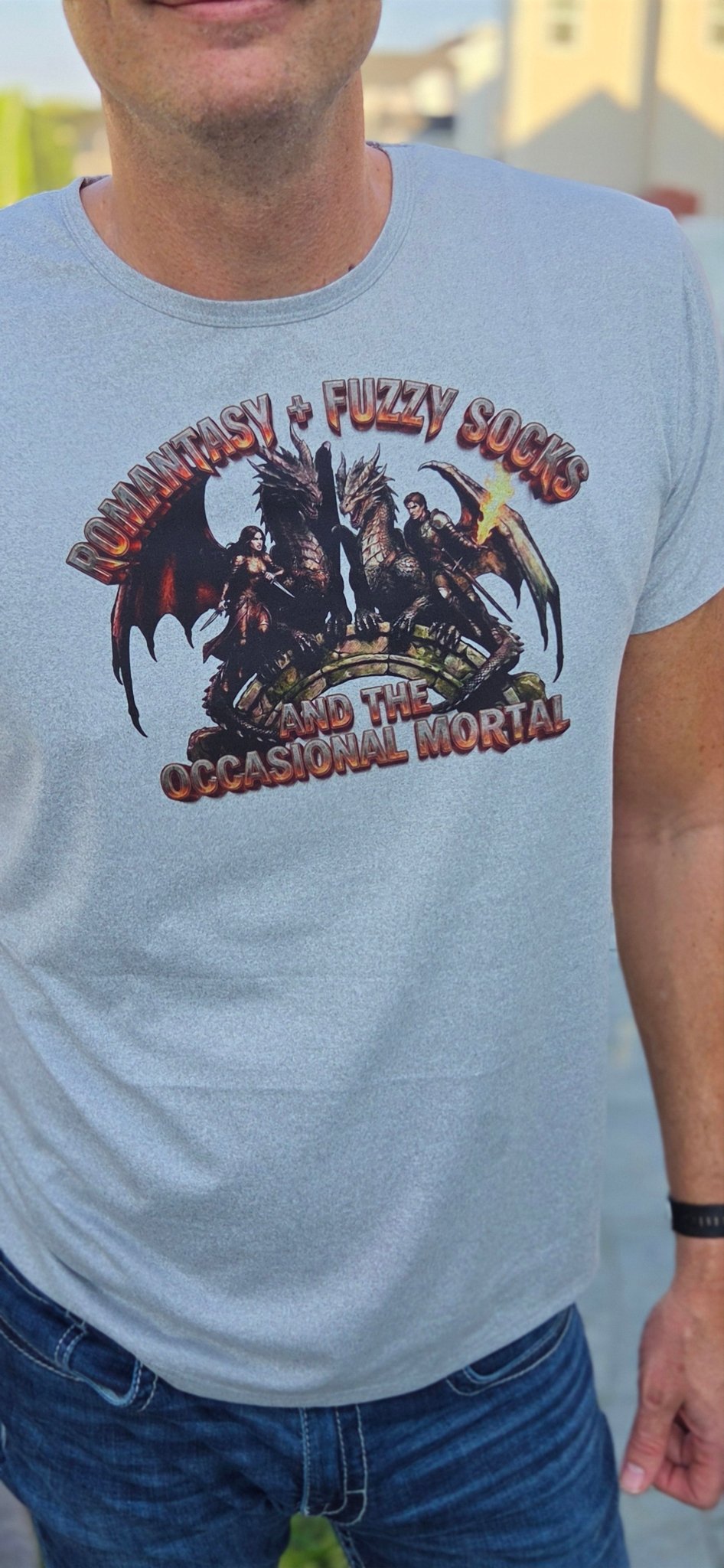 "Romantasy + Fuzzy Socks and Fine The Occasional Mortal" Graphic Tee - SmutStax