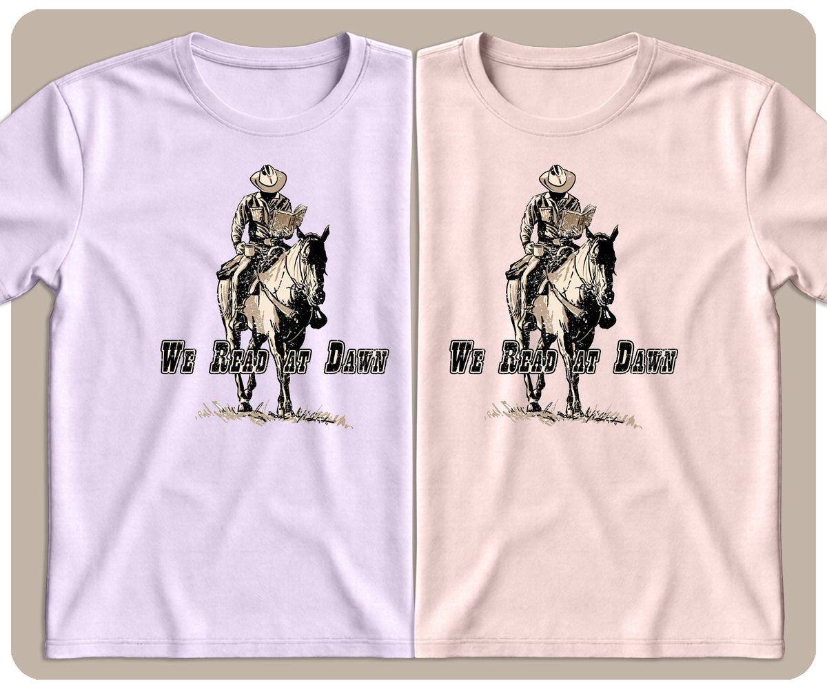 "We Read at Dawn" Cowboy Graphic Tee - SmutStax