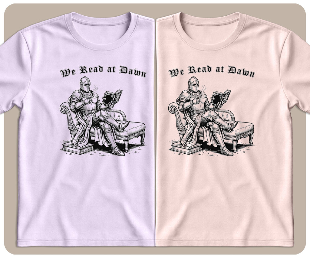 "We Read at Dawn" Knight Graphic Tee - SmutStax