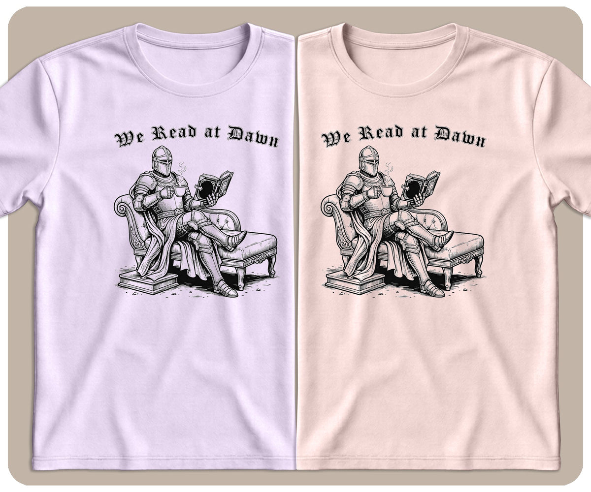 "We Read at Dawn" Knight Graphic Tee - SmutStax