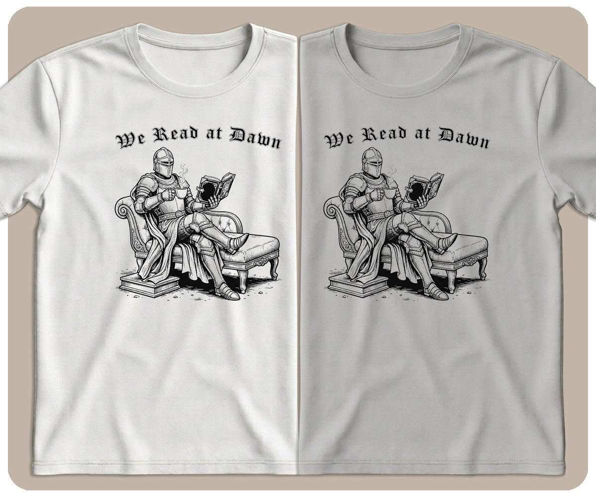 "We Read at Dawn" Knight Graphic Tee - SmutStax